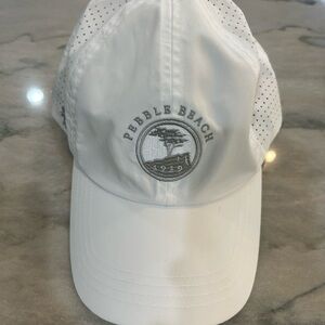 Pebble Beach White Perforated Cap